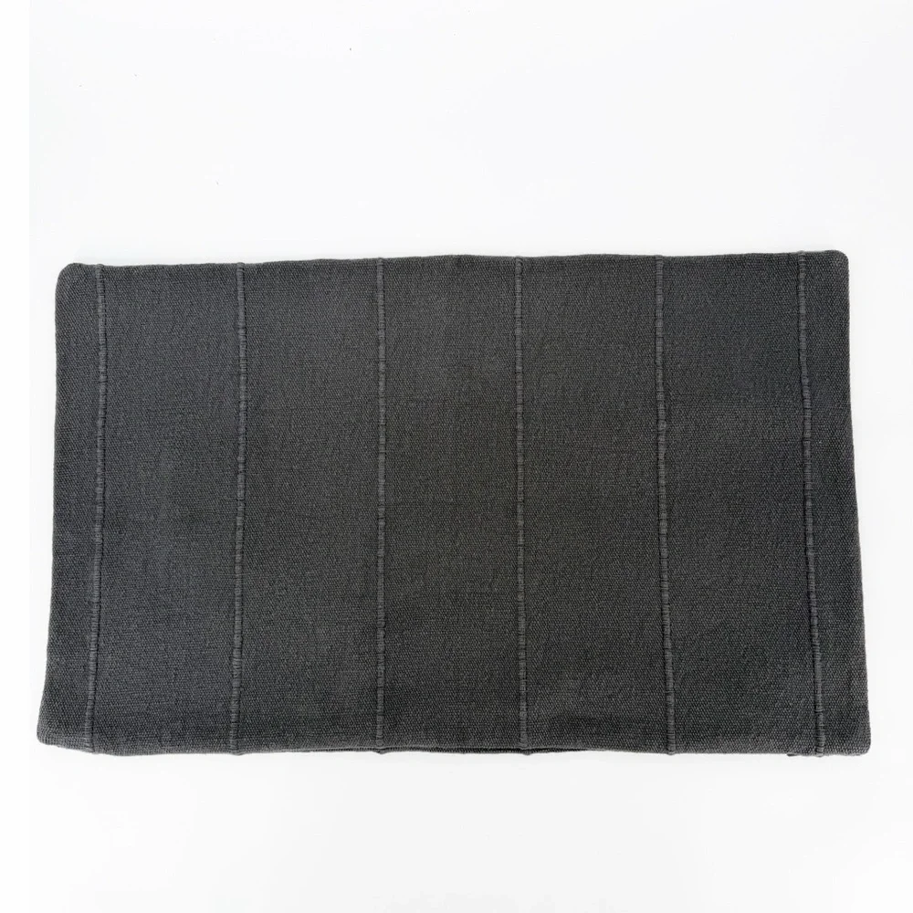 Pottery Barn Cotton Pillow Cover 16x26 Dark Gray